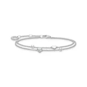 Thomas Sabo Charm Club Sterling Silver Hearts Bracelet