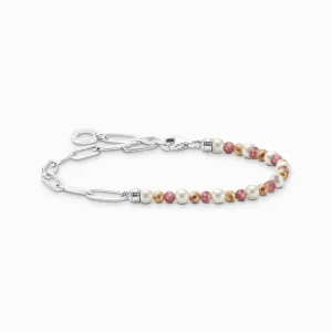 Thomas Sabo Charm Club Sterling Silver Mixed Bead Chain Charm Bracelet D