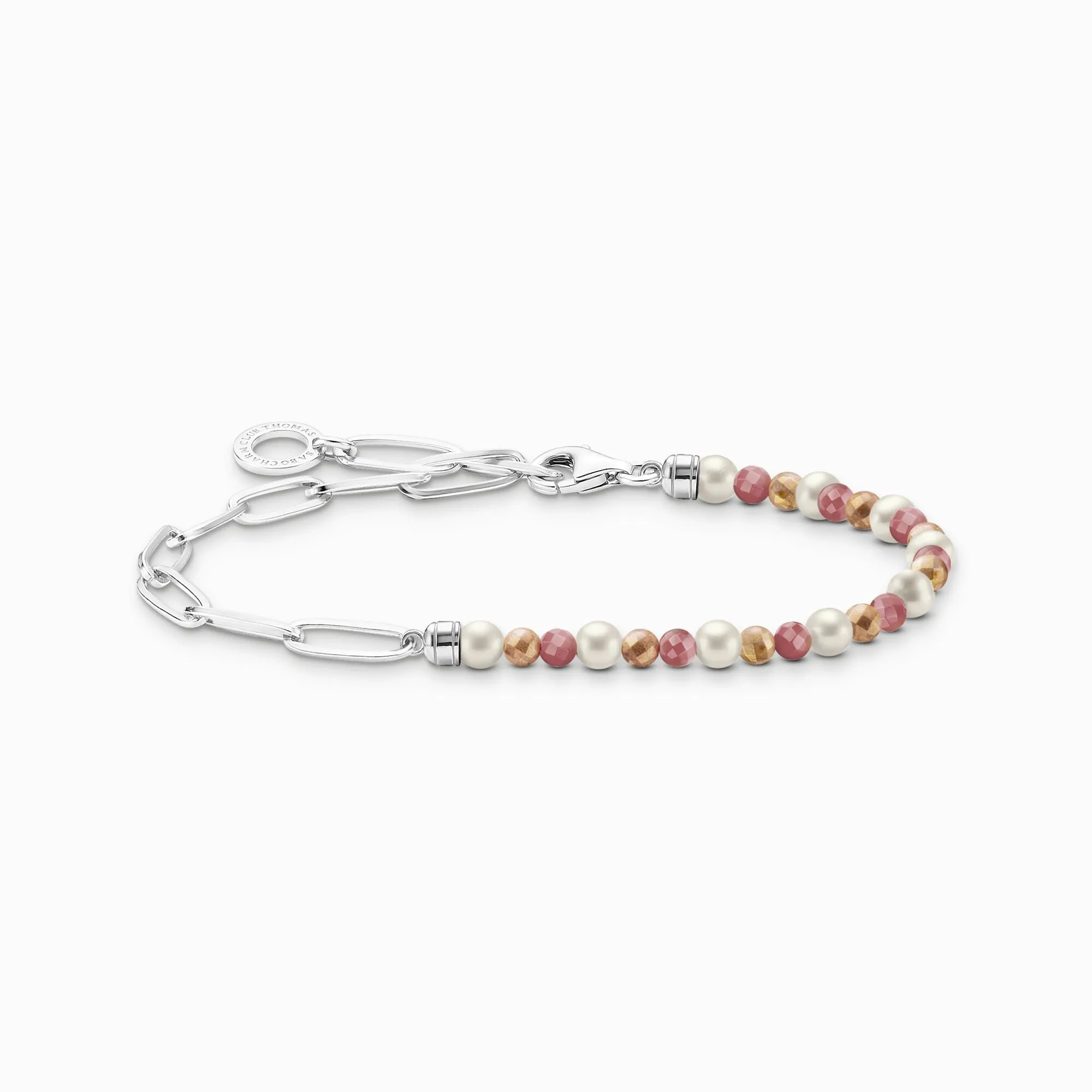 Thomas Sabo Charm Club Sterling Silver Mixed Bead Chain Charm Bracelet D