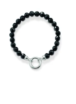 Thomas Sabo Charm Club Sterling Silver Obsidian Bracelet D