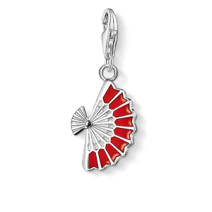 Thomas Sabo Charm Club Sterling Silver Red Enamel Fan Charm