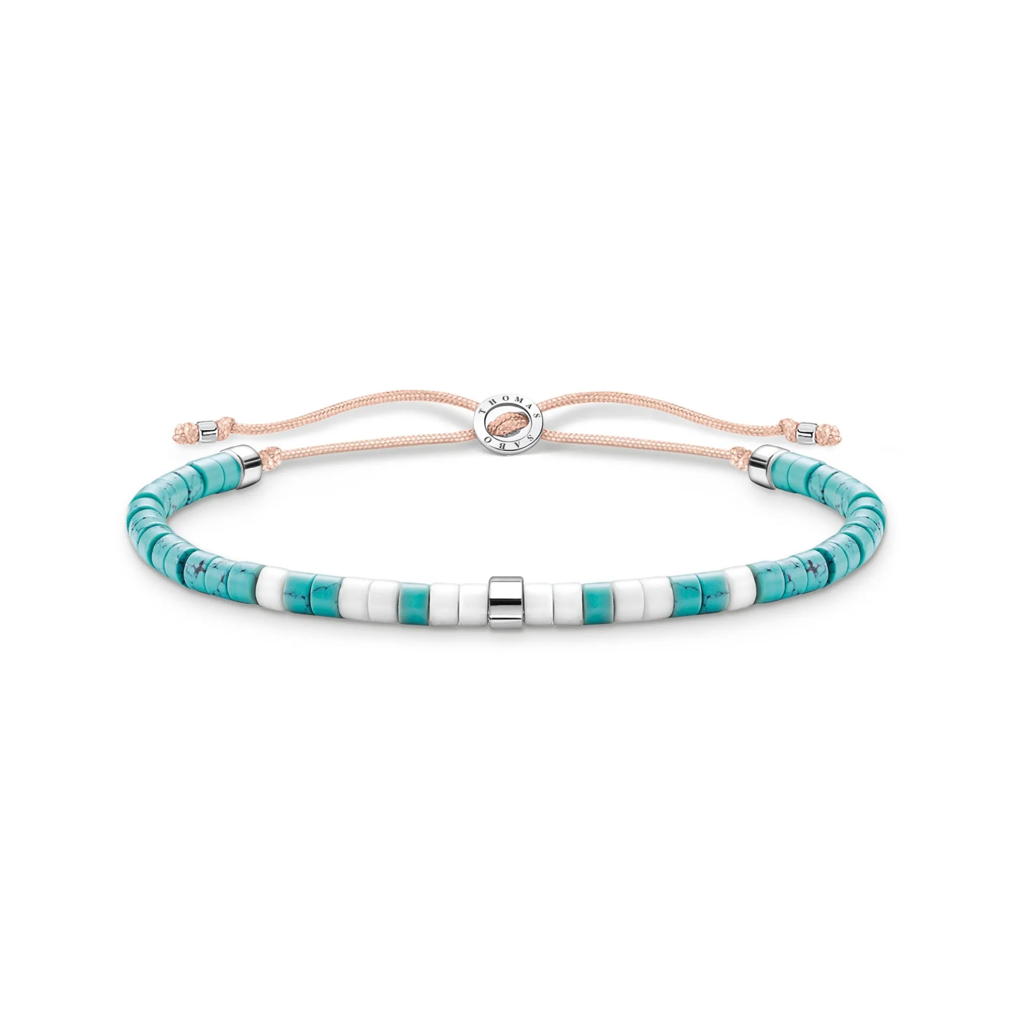 Thomas Sabo Charm Club Sterling Silver Turquoise Stones Bracelet D