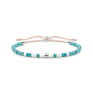 Thomas Sabo Charm Club Sterling Silver Turquoise Stones Bracelet D