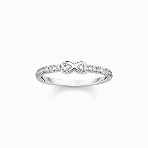 Thomas Sabo Charm Club Sterling Silver White CZ Infinity Ring