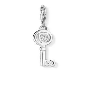 Thomas Sabo Charm Club Sterling Silver White Diamond Key Charm D