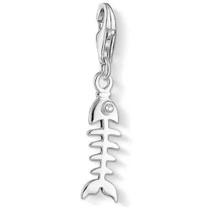Thomas Sabo Charm Club Sterling Silver White Zirconia Fish Bone D