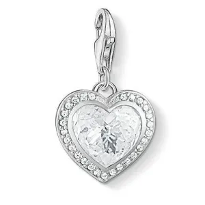 Thomas Sabo Charm Club Sterling Silver White Zirconia Heart Charm D