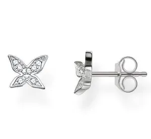 Thomas Sabo Earrings Glam & Soul Butterfly White Zirconia Pave Silver D