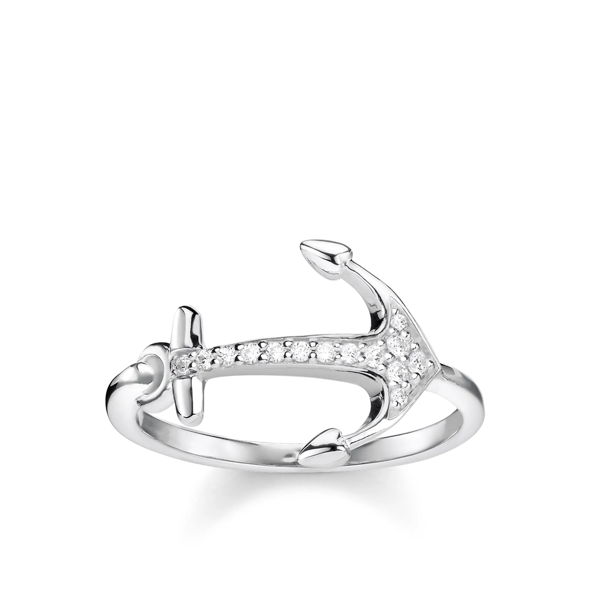 Thomas Sabo Glam & Soul Sterling Silver CZ Anchor Ring