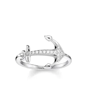 Thomas Sabo Glam & Soul Sterling Silver CZ Anchor Ring