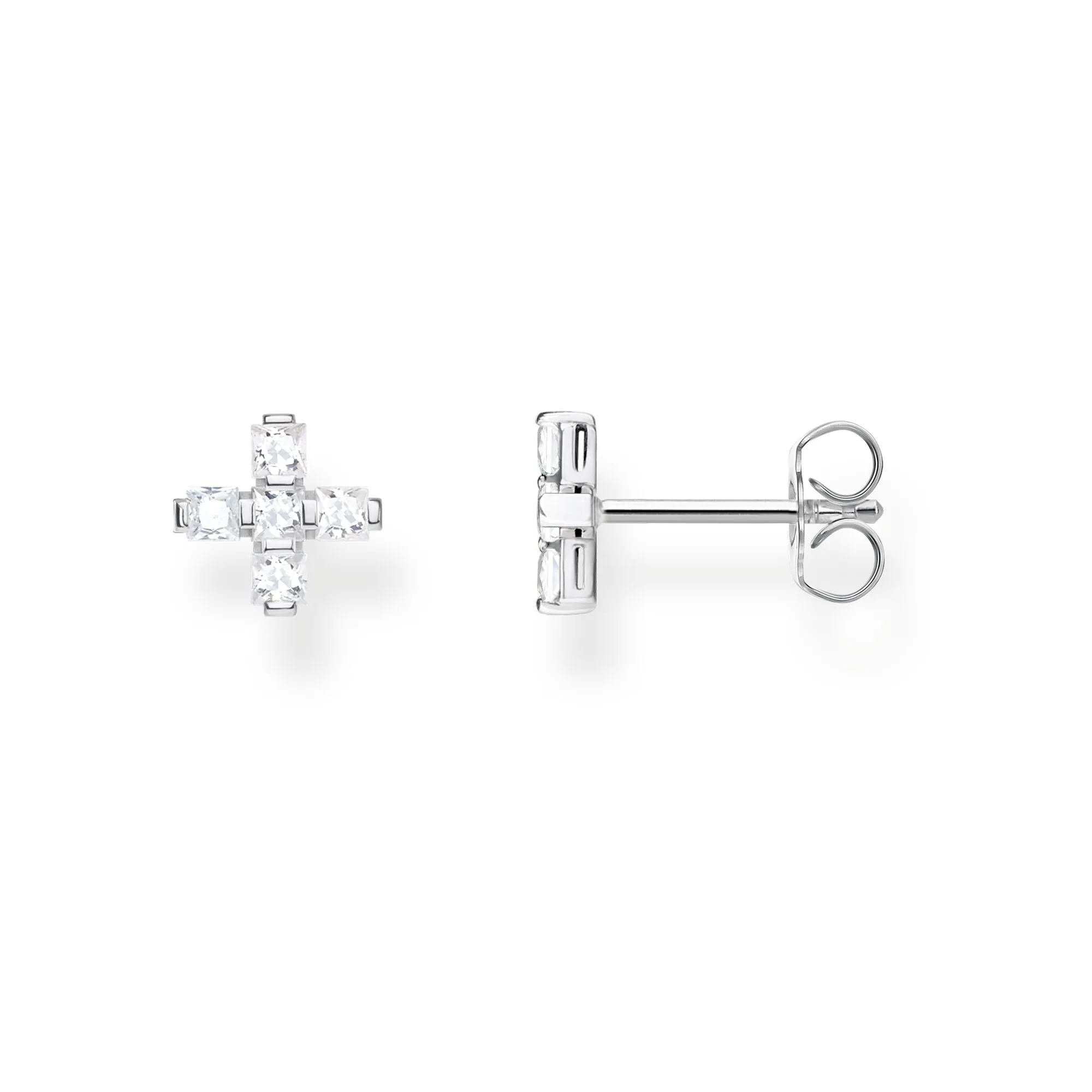 Thomas Sabo Glam & Soul Sterling Silver CZ Cross Stud Earrings