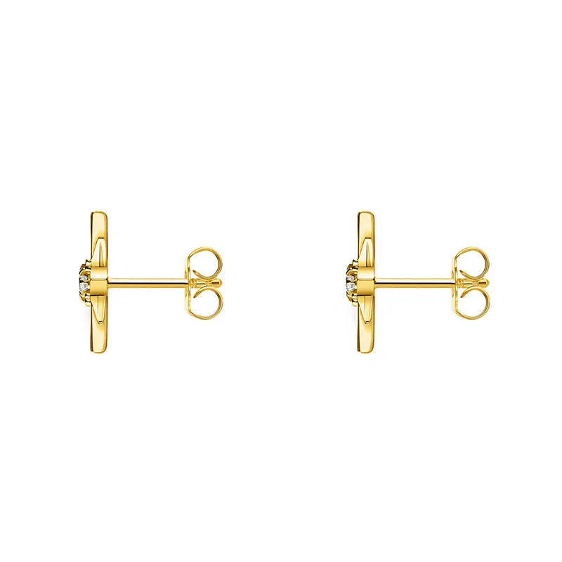 Thomas Sabo Glam & Soul Yellow Gold Plated Silver CZ Magic Stars Earrings