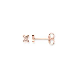 Thomas Sabo Glam And Rose Gold White Zirconia Stud Earrings