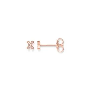 Thomas Sabo Glam And Rose Gold White Zirconia Stud Earrings