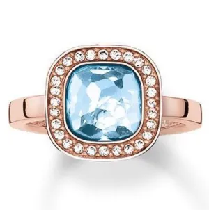 Thomas Sabo Glam And Soul Rose Gold Blue Spinel Ring D