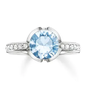 Thomas Sabo Glam And Soul Sterling Silver Blue Spinel Zirconia Ring D