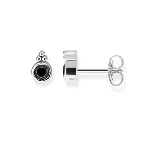 Thomas Sabo Glam And Soul Sterling Silver Royalty Black Stone Stud Earrings D