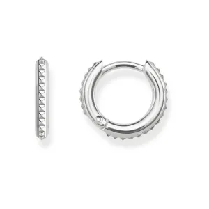 Thomas Sabo Glam and Soul Sterling Silver Studs Hinged Hoop Earrings
