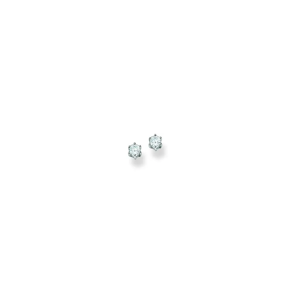 Thomas Sabo Glam And Soul Sterling Silver White Stone Stud Earrings