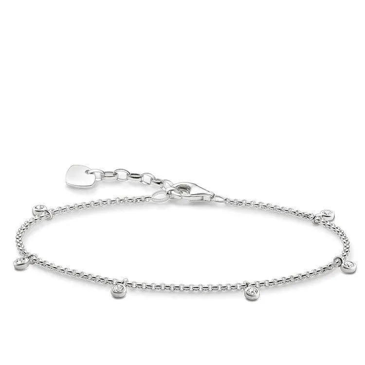 Thomas Sabo Glam And Soul Sterling Silver White Zirconia Bracelet D