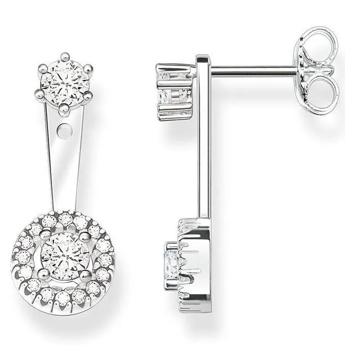 Thomas Sabo Glam And Soul Sterling Silver White Zirconia Light Of Luna Earrings