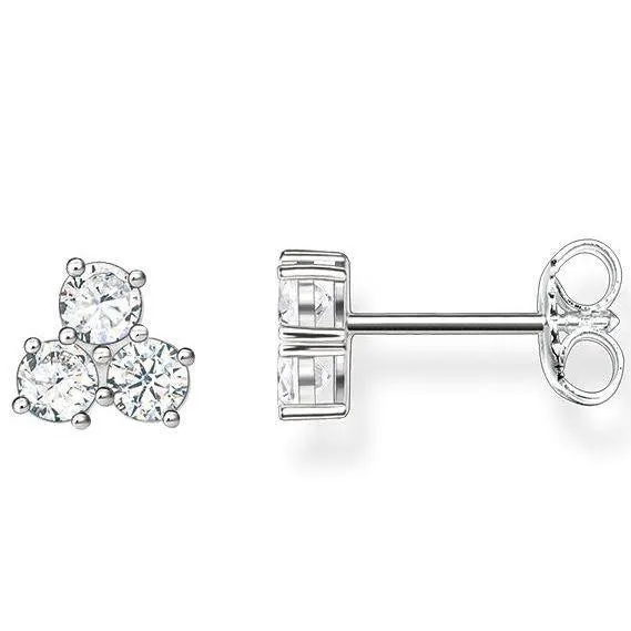 Thomas Sabo Glam And Soul Sterling Silver White Zirconia Stud Earrings