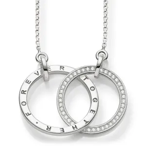 Thomas Sabo Glam And Soul Sterling Silver White Zirconia Together Forever Necklace