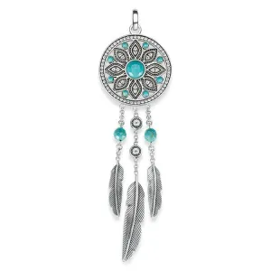 Thomas Sabo Glam And Soul Sterling Silver Zirconia Turquoise Pendant