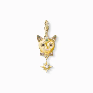 Thomas Sabo Gold Cat Pendant Charm