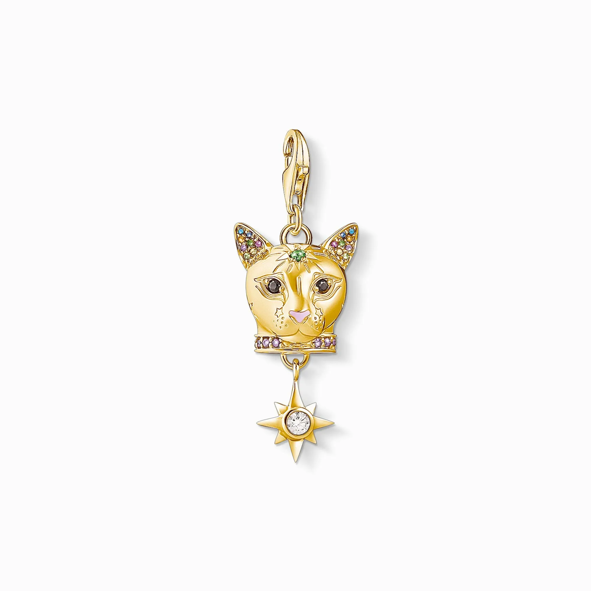Thomas Sabo Gold Cat Pendant Charm