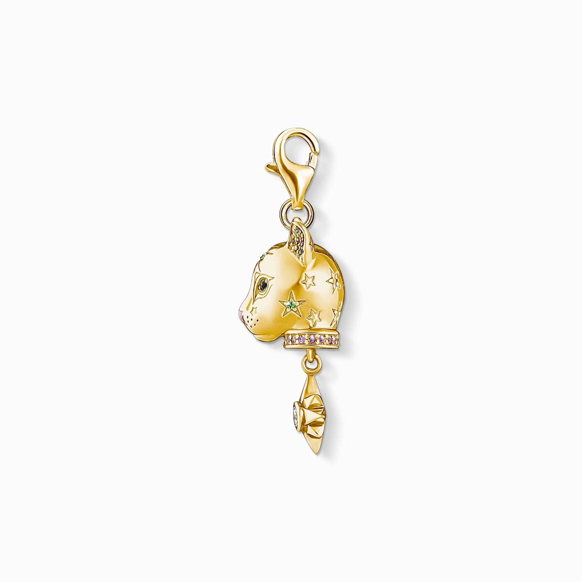 Thomas Sabo Gold Cat Pendant Charm