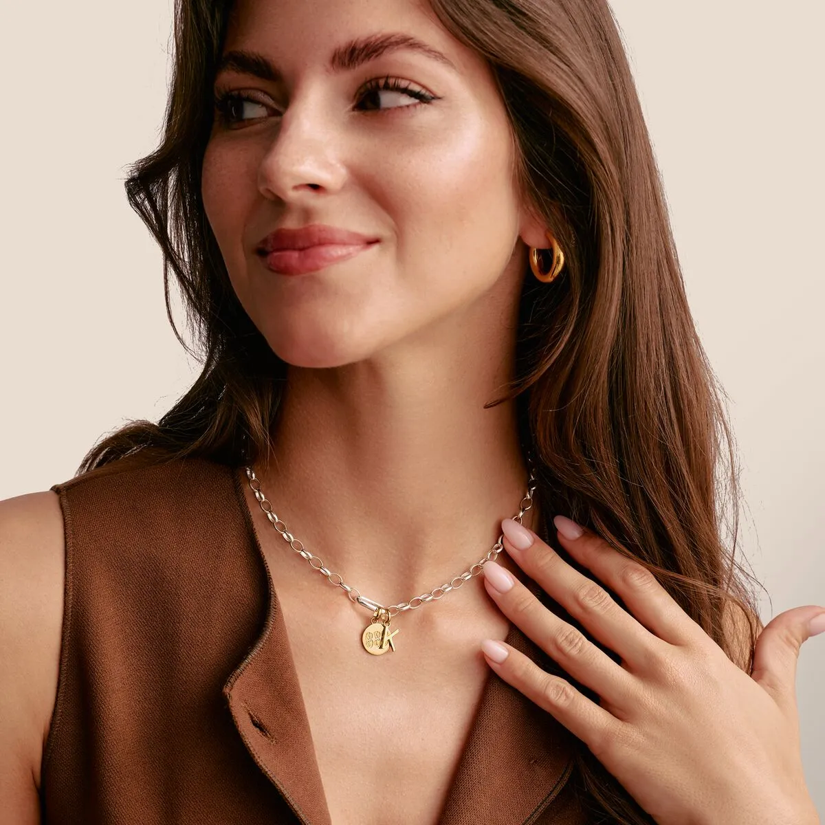 Thomas Sabo Gold Plated Letter K Connect Charm