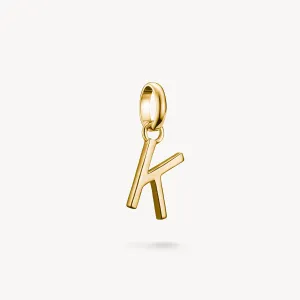 Thomas Sabo Gold Plated Letter K Connect Charm