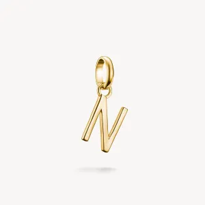 Thomas Sabo Gold Plated Letter N Connect Charm