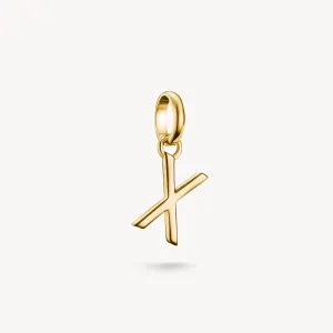 Thomas Sabo Gold Plated Letter X Connect Charm