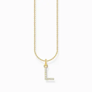 Thomas Sabo Gold Plated Sterling Silver Letter L Necklace