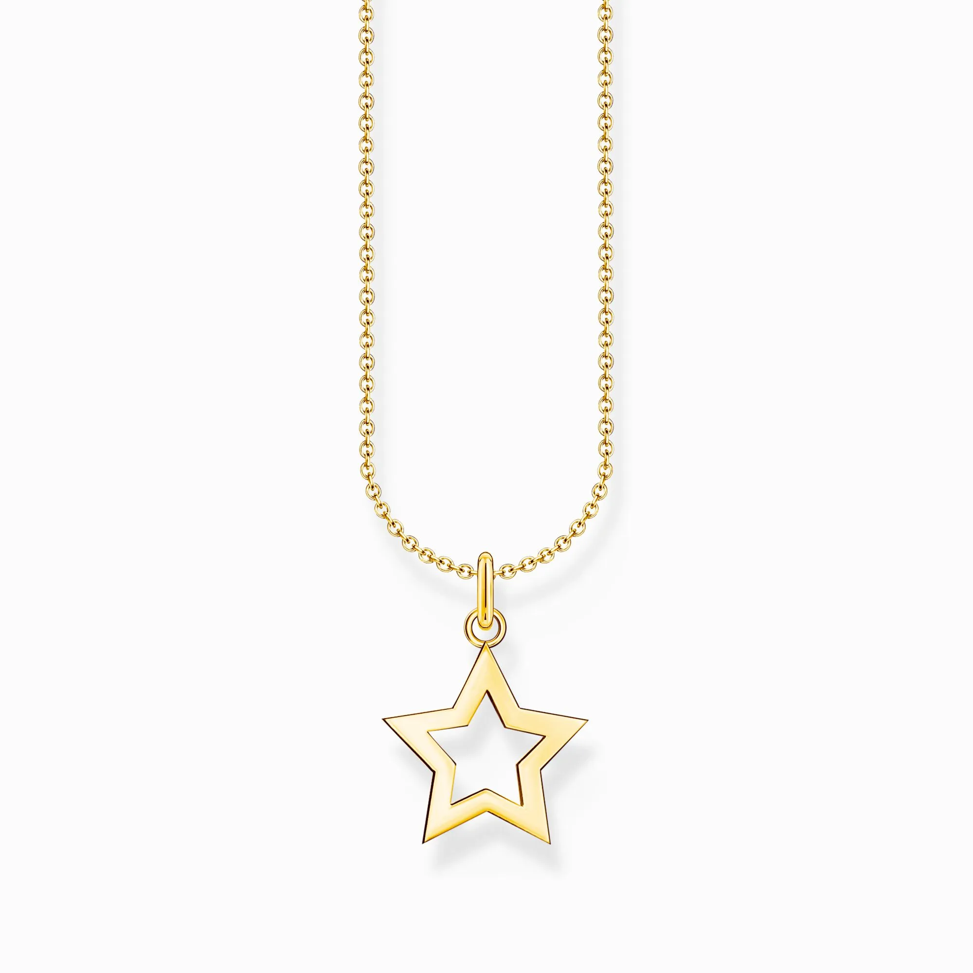 Thomas Sabo Gold Plated Sterling Silver Star Necklace