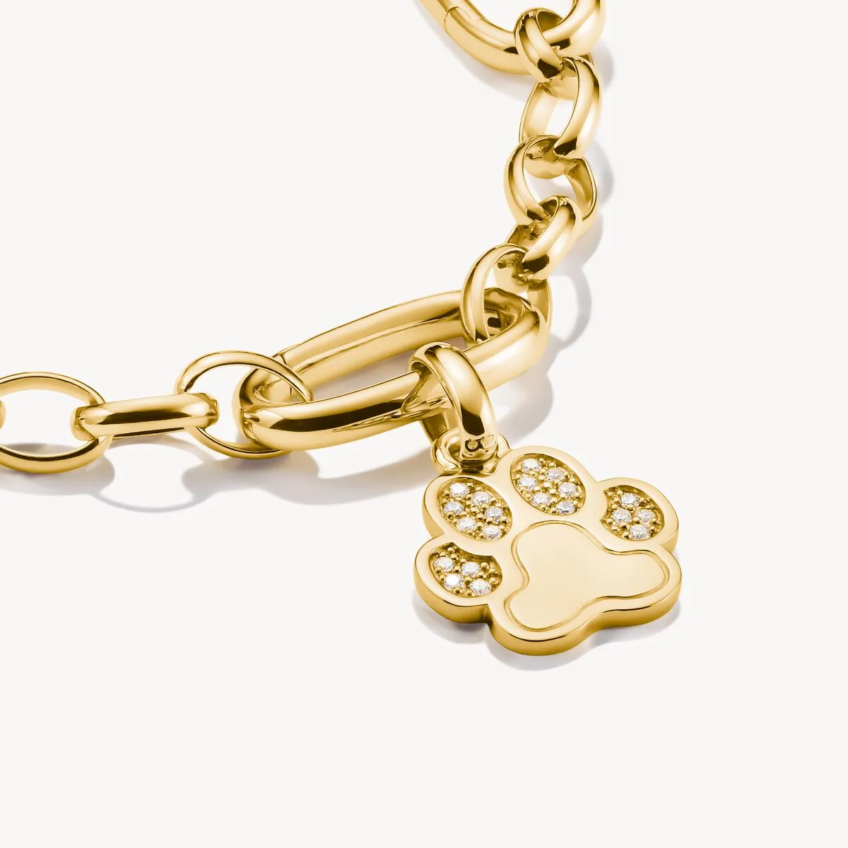 Thomas Sabo Gold Plated White Zirconia Connect Charm