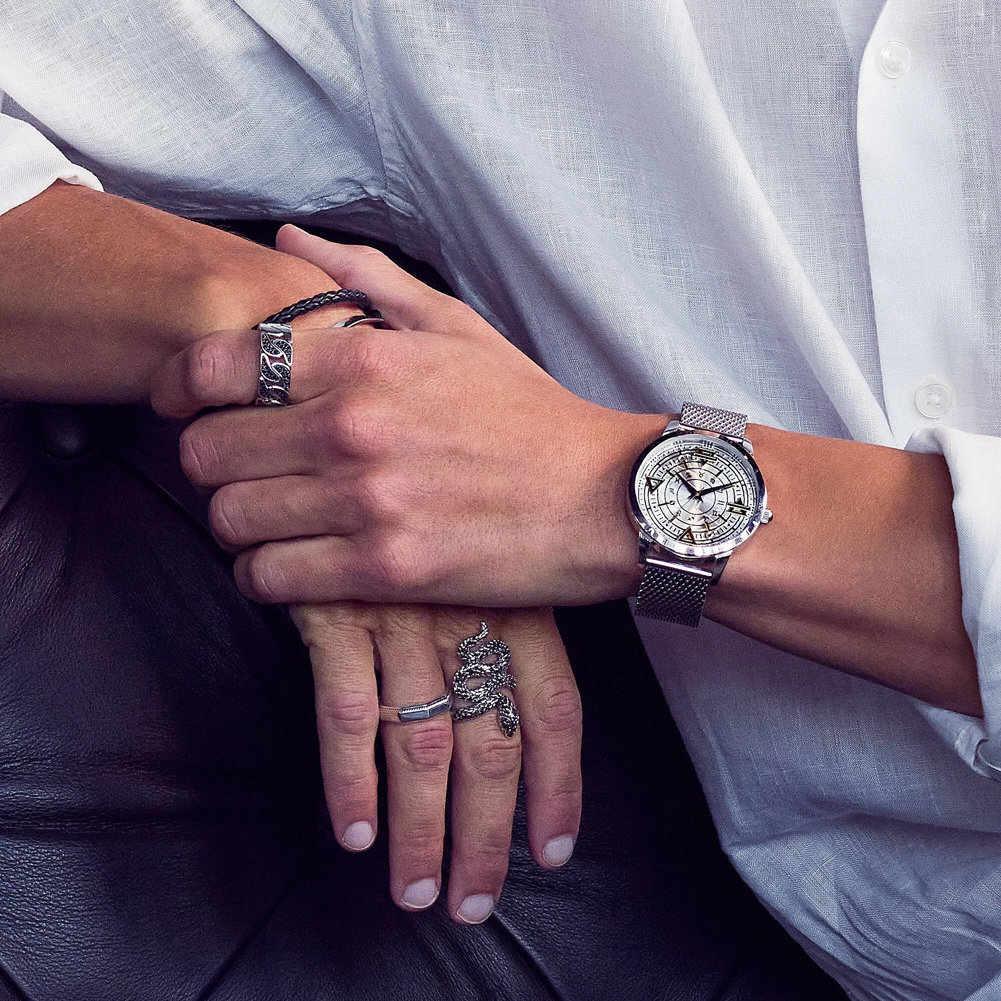 Thomas Sabo Grey Leather Bracelet