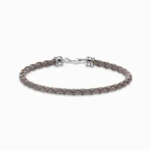 Thomas Sabo Grey Leather Bracelet