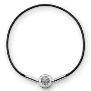 Thomas Sabo Karma Beads Sterling Silver Black Bracelet 38cm