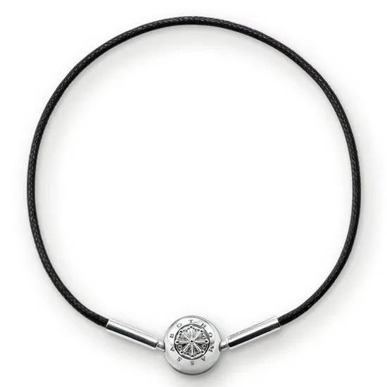 Thomas Sabo Karma Beads Sterling Silver Black Bracelet 42cm