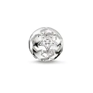 Thomas Sabo Karma Beads Sterling Silver White Zirconia Starry Sky Charm