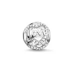 Thomas Sabo Karma Beads Sterling Silver Zirconia Heart Of Love Charm D