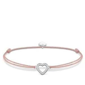 Thomas Sabo Little Secrets Sterling Silver Pink Zirconia Heart Bracelet