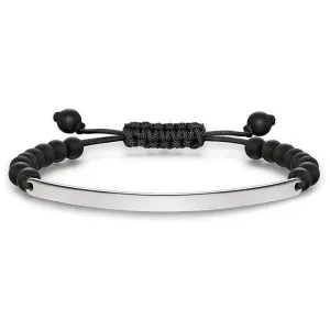 Thomas Sabo Love Bridge Sterling Silver And Black Obsidian Bracelet D
