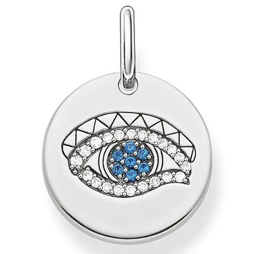 Thomas Sabo Love Bridge Sterling Silver Eye Of Horus Disc Pendant D