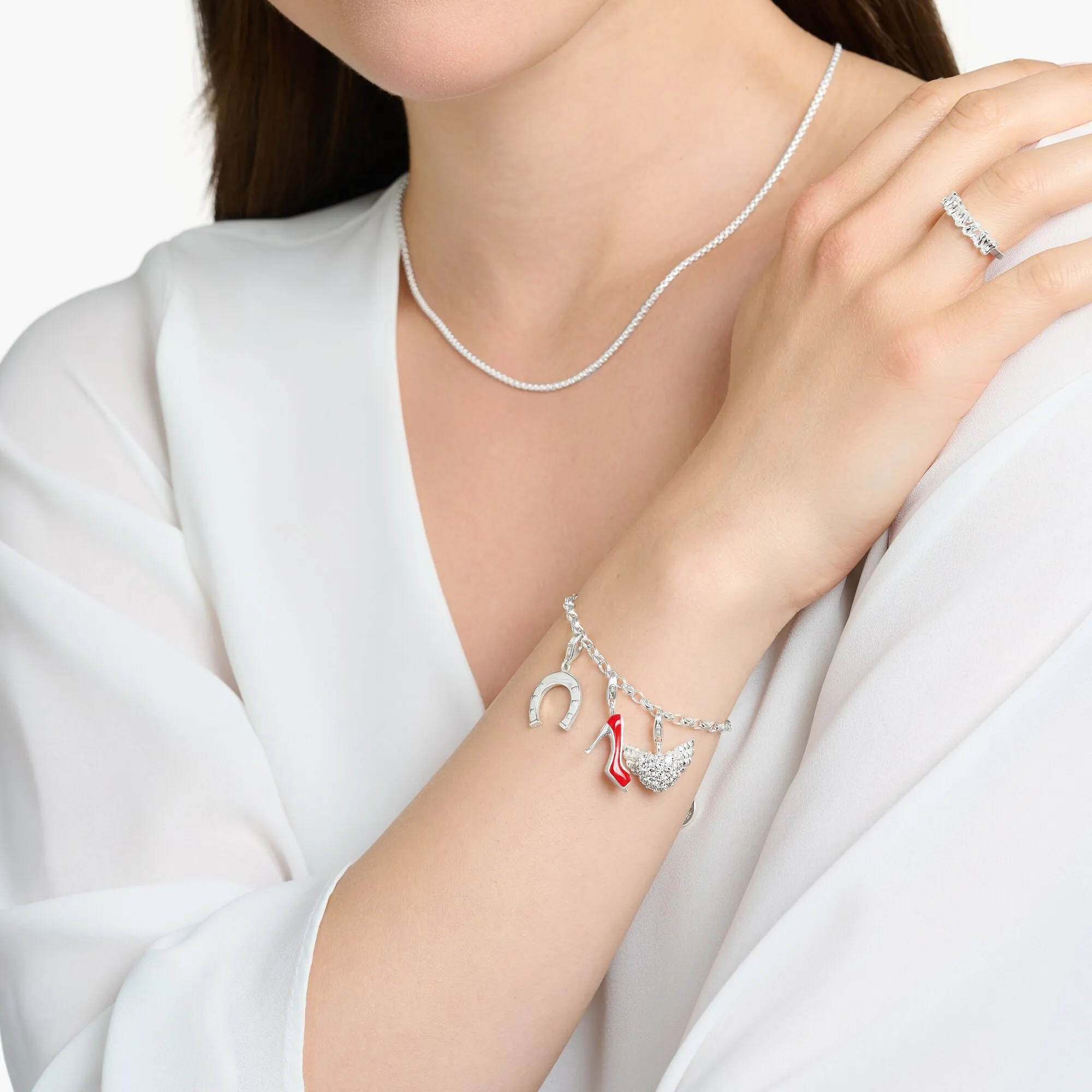 Thomas Sabo Red Pumps Silver Pendant Charm