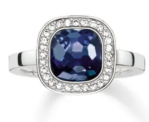 Thomas Sabo Ring Glam & Soul Secret of Cosmo Blue Synthetic Corundum Silver D