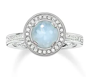 Thomas Sabo Ring Glam And Soul Eternity Milky Aqua Silver D